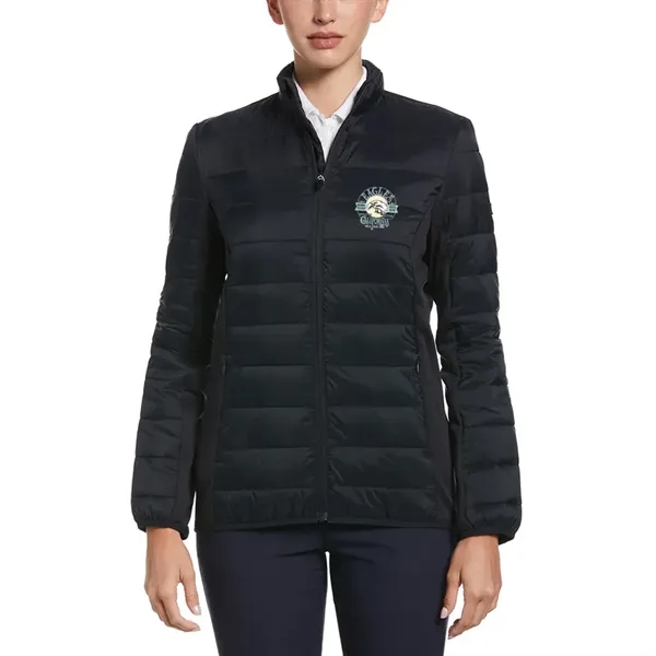 Ladies full-zip puffer jacket with front on-seam pockets and mock collar.... from ASI 39552 BEL Promo