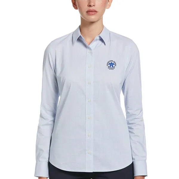 Ladies woven shirt with 8-button front and performance stretch fabric.... from ASI 39552 BEL Promo