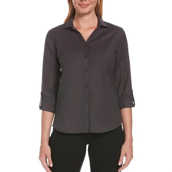 Ladies long sleeve shirt with 6-button front and rounded hem.... from ASI 39552 BEL Promo