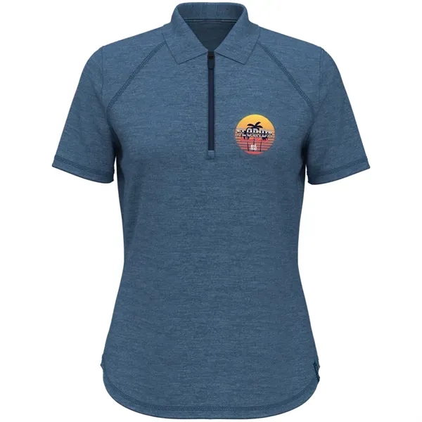 Ladies double knit polo with moisture-wicking stretch fabric and zipper placket.... from ASI 39552 BEL Promo