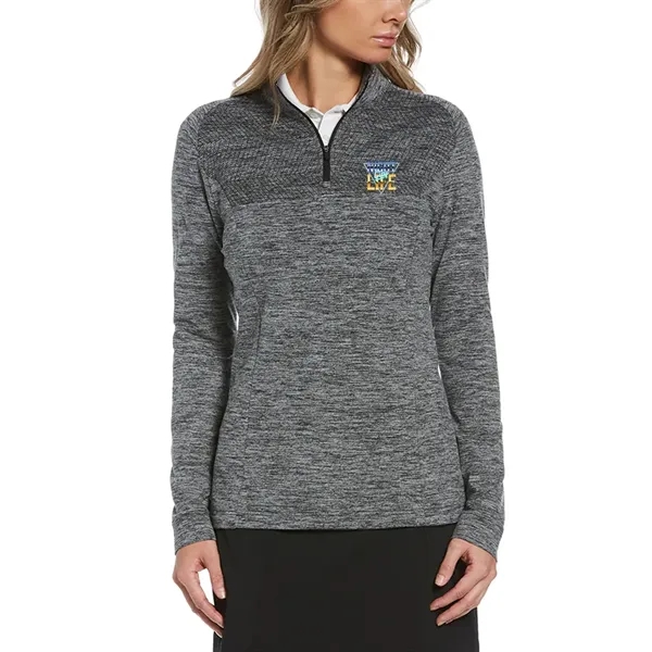Ladies 1/4 zip pullover with water-repellent finish and stretch fabric.... from ASI 39552 BEL Promo