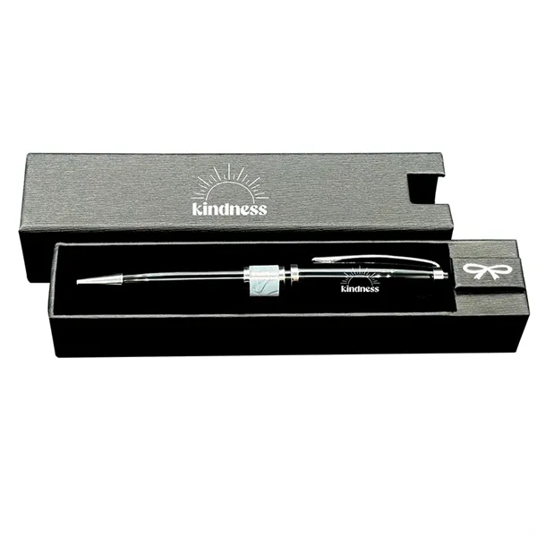 Deluxe single pen box with velvet insert & Mandala-I agate resin... from ASI 68190 Lungsal / Lungsal