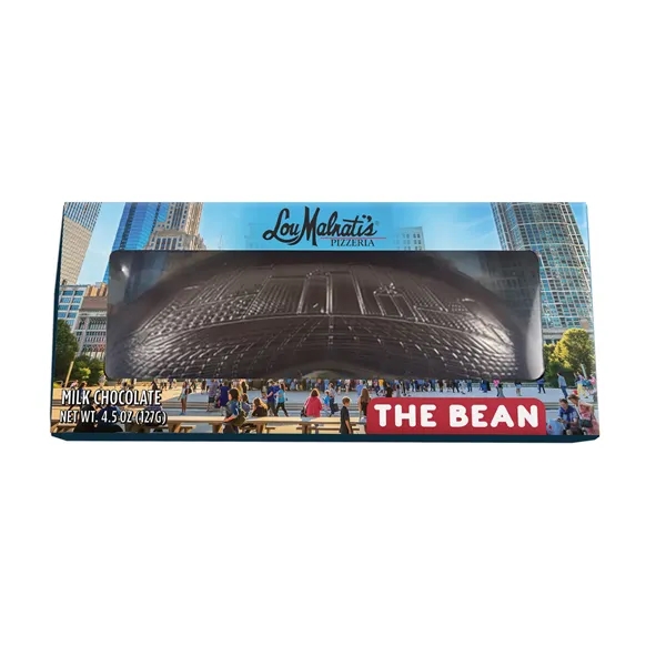 4.5 oz. Chocolate Molded Chicago Bean... from ASI 44900 NC Custom (CI/Lanco) / Chocolate Inn
