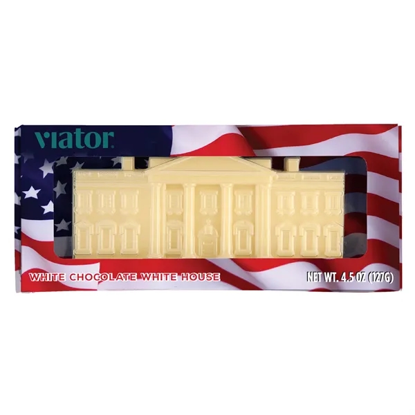 4.5 oz. Chocolate Molded White House... from ASI 44900 NC Custom (CI/Lanco) / Chocolate Inn