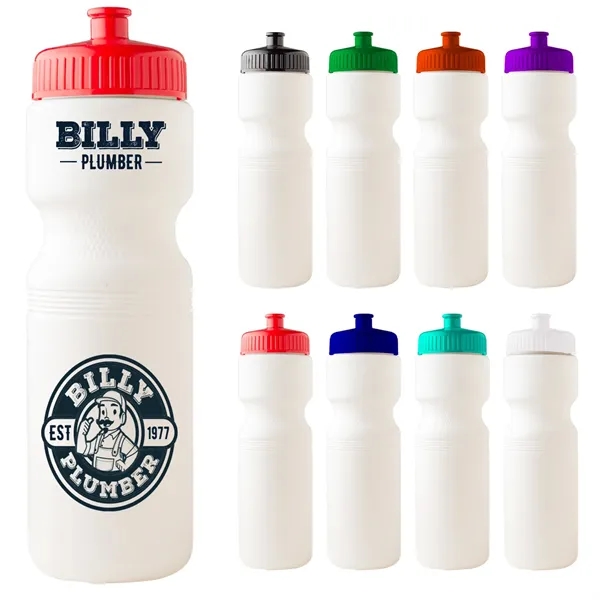28 oz bike bottle contoured for easy grip. Push/Pull closure. BPA... from ASI 79840 The Proinnovative Line / Proinnovative Line