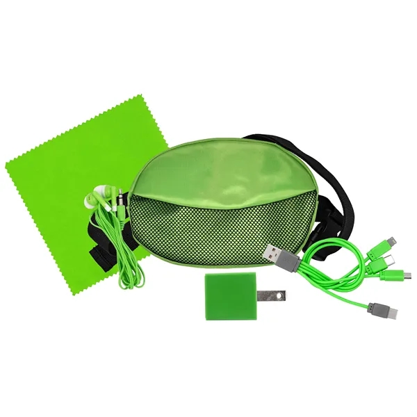 Sporty Charging Ear Bud and Cloth Travel Set... from ASI 30208 A P Specialties / AP Specialties