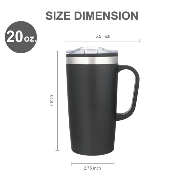 20 oz. Travel Stainless Coffee Mug Tumbler w/Lid Handle... from ASI 39820 Opusline (Benmex) / Opus Line