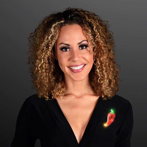 LED Chili Pepper Blinky Light Pin; Blank & Imprinted Pricing... from ASI 34194 ALightPromos