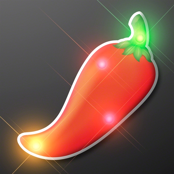 LED Chili Pepper Blinky Light Pin; Blank & Imprinted Pricing... from ASI 34194 ALightPromos