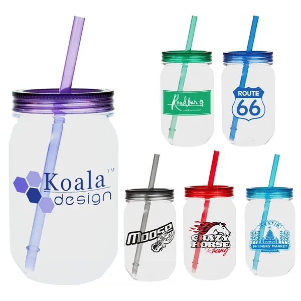 Liberty 24 oz Mason Jar Style BPA Free Acrylic Tumbler.... from ASI 46755 Cosmo Promos