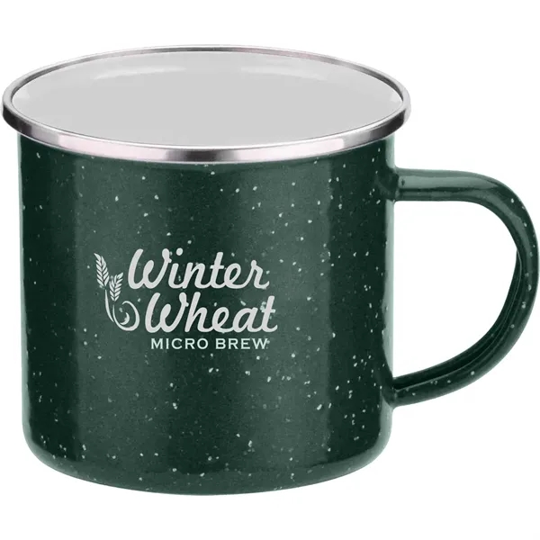 A homey 16 ounce enamel finished mug.... from ASI 61966 HPG / Best Promotions USA