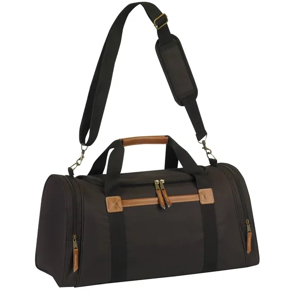Executive duffle bag, 20" x 10" x 10" gusset and leatherette... from ASI 40515 BILD Enterprises LLC / Ben-Line