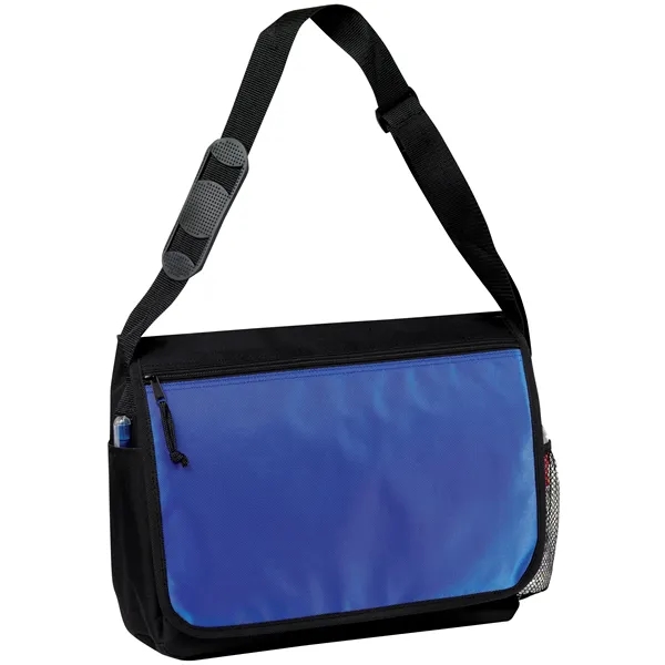 Laptop messenger bag, Doby nylon, with front pocket and padded laptop... from ASI 40515 BILD Enterprises LLC / Ben-Line