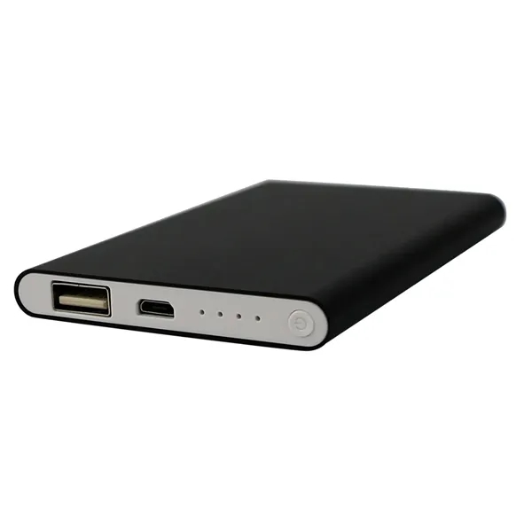 4,000 mAh slim size aluminum power bank. Features USB-A and Micro-USB... from ASI 68190 Lungsal / Lungsal