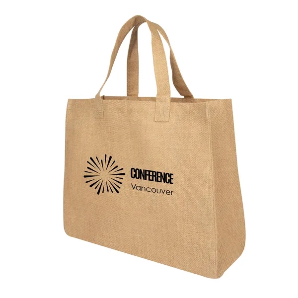 7" x 14" x 17" laminated jute tote bag with 7"... from ASI 61125 Hit Promotional Products / Hit®