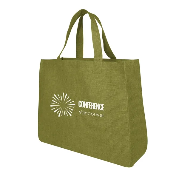 7" x 14" x 17" laminated jute tote bag with 7"... from ASI 61125 Hit Promotional Products / Hit®