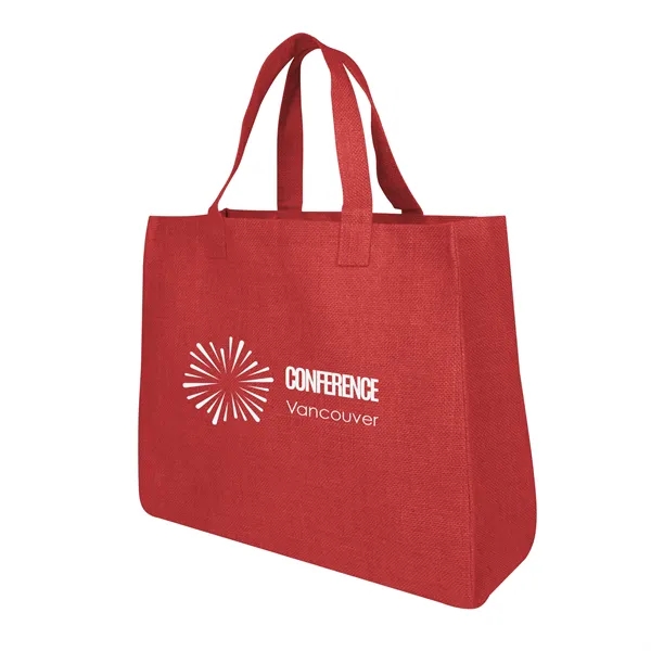 7" x 14" x 17" laminated jute tote bag with 7"... from ASI 61125 Hit Promotional Products / Hit®