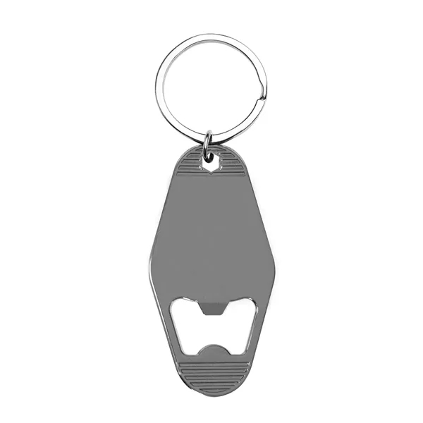 Motel style metal key tag with bottle opener.... from ASI 61125 Hit Promotional Products / Hit®