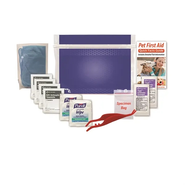 Pet first aid kit with a first aid guide, tick tool,... from ASI 84514 Safety Made