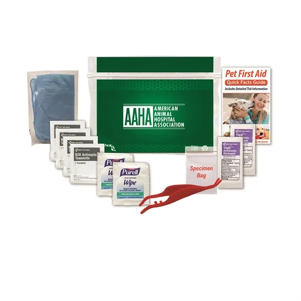 Pet first aid kit with a first aid guide, tick tool,... from ASI 84514 Safety Made