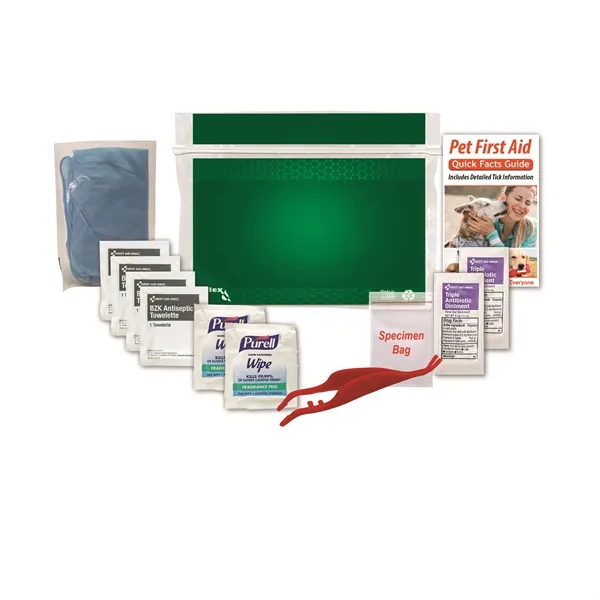 Pet first aid kit with a first aid guide, tick tool,... from ASI 84514 Safety Made
