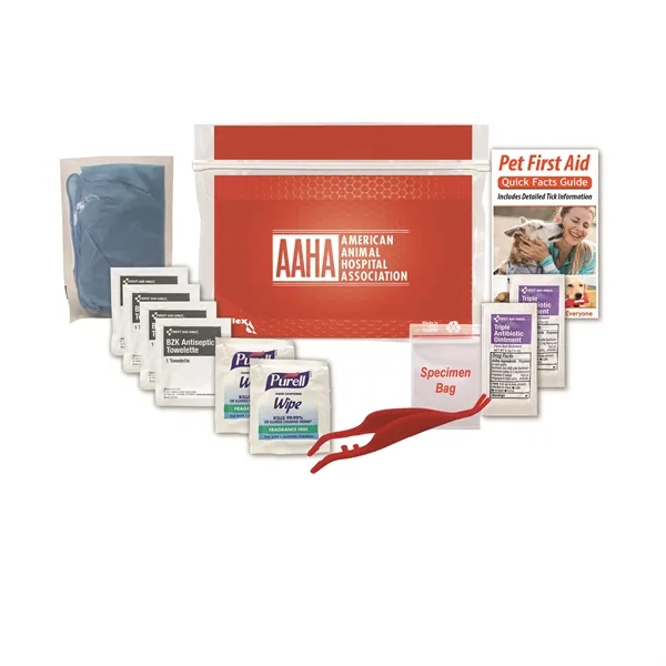Pet first aid kit with a first aid guide, tick tool,... from ASI 84514 Safety Made