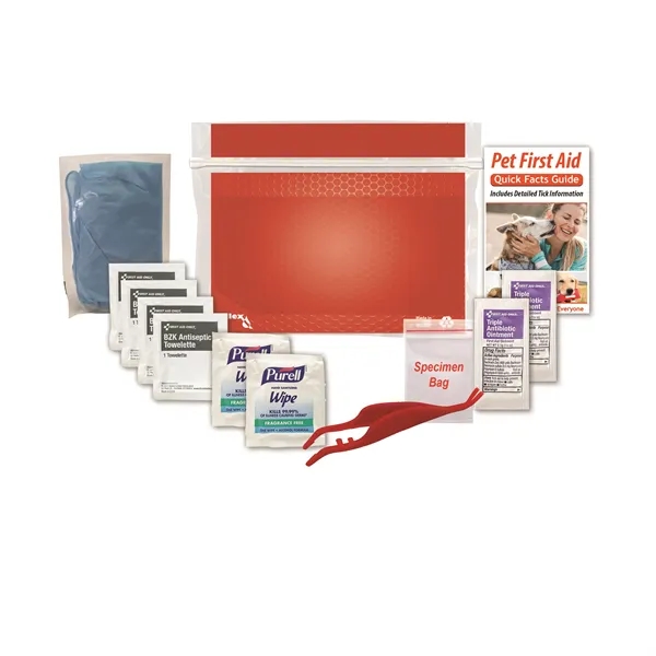 Pet first aid kit with a first aid guide, tick tool,... from ASI 84514 Safety Made