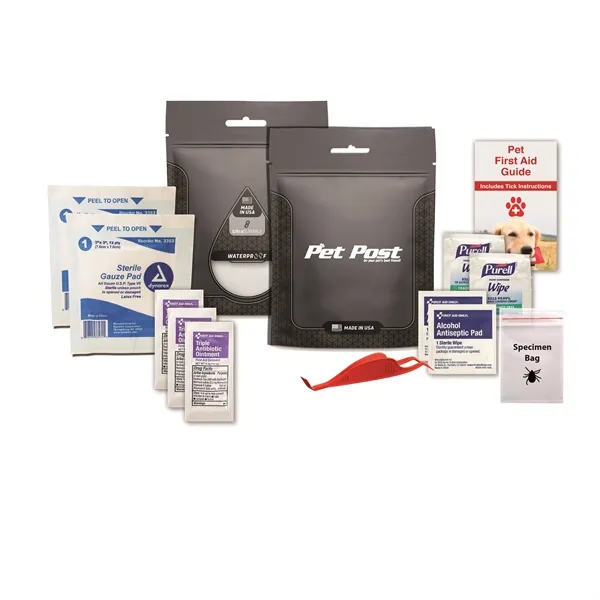 Pet first aid kit with a tick tool.... from ASI 84514 Safety Made
