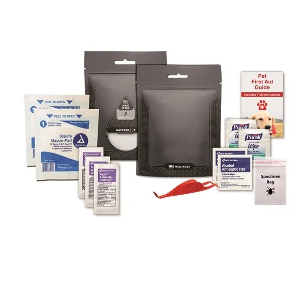 Pet first aid kit with a tick tool.... from ASI 84514 Safety Made