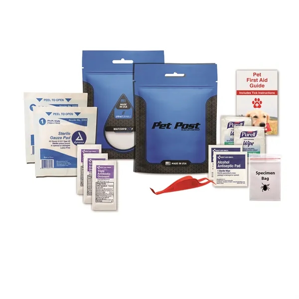 Pet first aid kit with a tick tool.... from ASI 84514 Safety Made