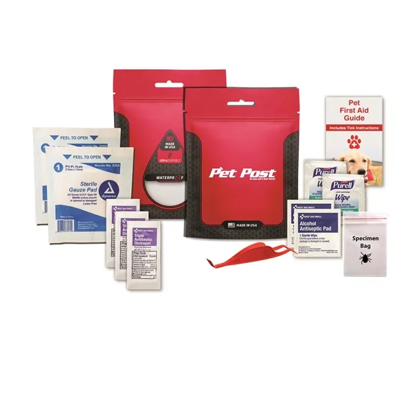 Pet first aid kit with a tick tool.... from ASI 84514 Safety Made