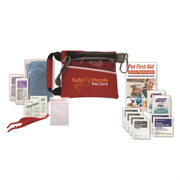 Pet safety kit with a first aid guide, tweezers, and a... from ASI 84514 Safety Made