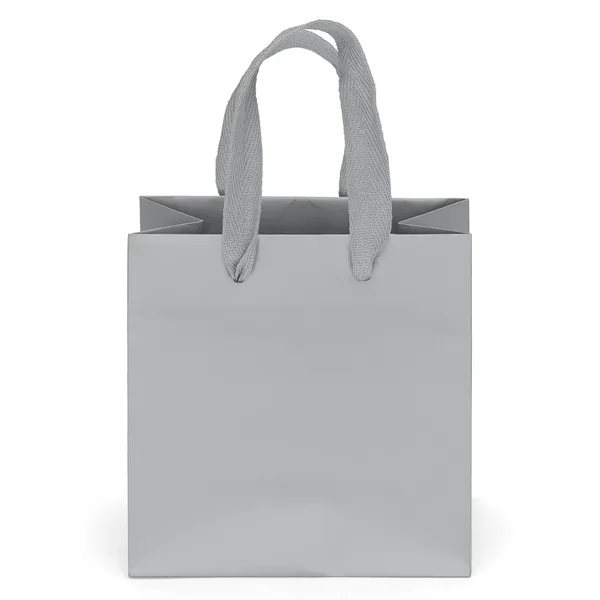 Premium-weight matte-laminated bag with woven handles and fold-over top.... from ASI 37940 Bag Makers Inc