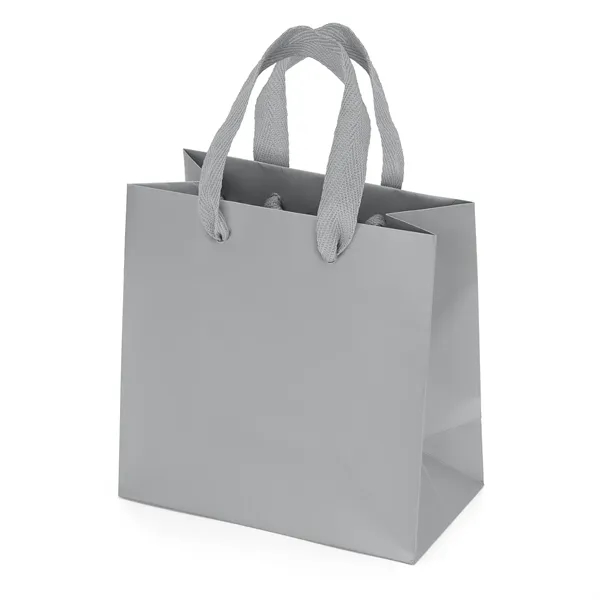 Premium-weight matte-laminated bag with woven handles and fold-over top.... from ASI 37940 Bag Makers Inc