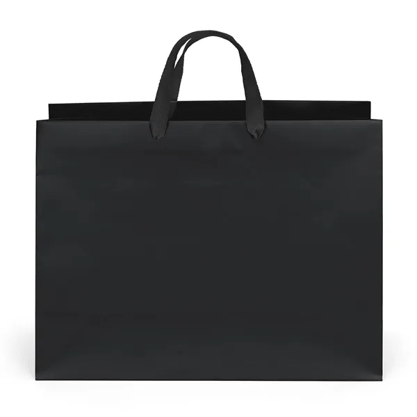 Premium-weight matte-laminated bag with woven handles and fold-over top.... from ASI 37940 Bag Makers Inc