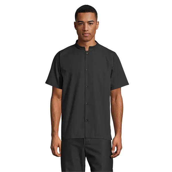 Uncommon Threads Unisex Mandarin Collar Shirt - White... from ASI 86018 Scrub Authority / Uniform Stores