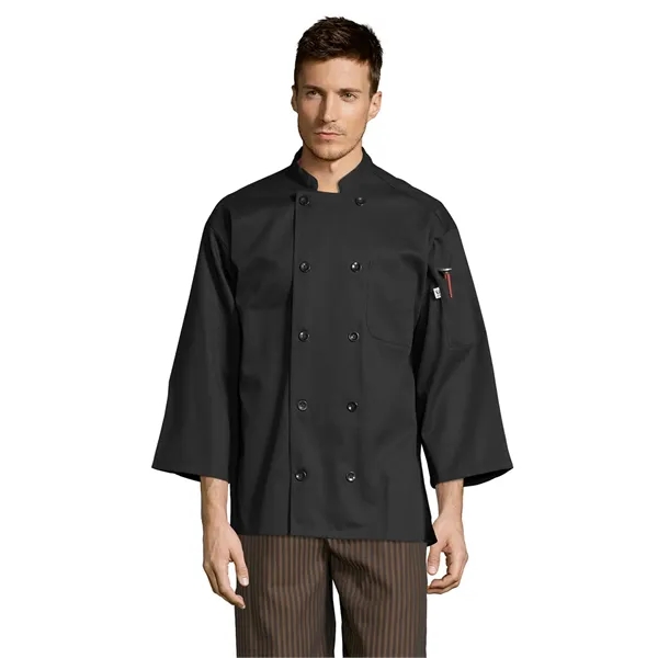 Uncommon Threads Unisex Three-Quarter Sleeve Chef Coat - White... from ASI 86018 Scrub Authority / Uniform Stores