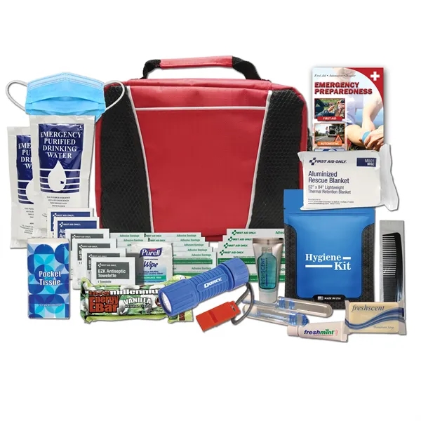 9" x 7" first aid kit with a flashlight, food bar,... from ASI 84514 Safety Made