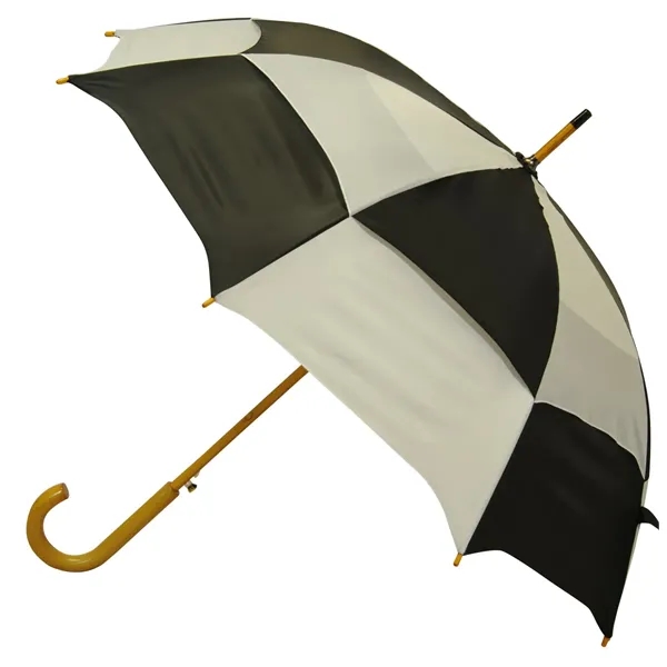 48" arc, automatic open, fashion umbrella, wood shaft and curved wood... from ASI 40515 BILD Enterprises LLC