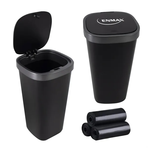 Auto-Open Trash Bin, Simply Press the lid lightly and it will... from ASI 63698 Justin Case®