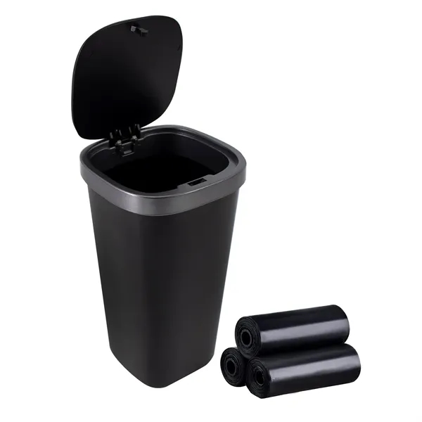 Auto-Open Trash Bin, Simply Press the lid lightly and it will... from ASI 63698 Justin Case®