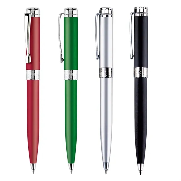 Twist action ballpoint pen with matte coated finish and polished chrome... from ASI 31517 Admart Products / Admart Line
