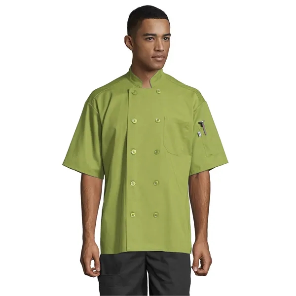 Uncommon Threads Unisex South Beach Chef Coat - Black.... from ASI 86018 Scrub Authority / Uniform Stores