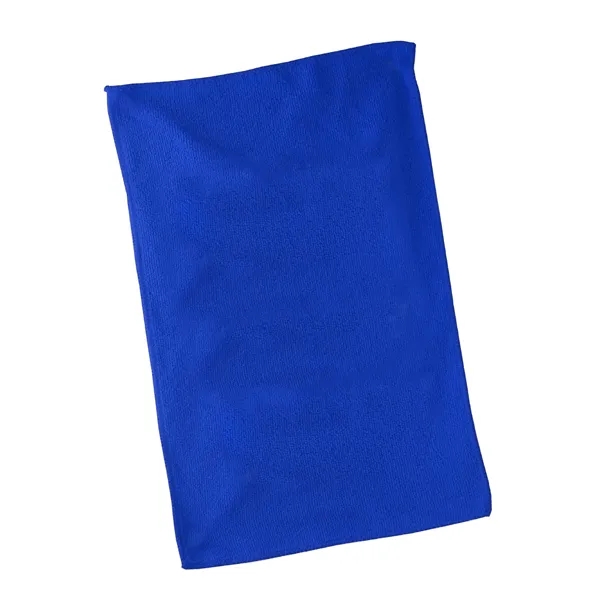 Soft touch microfiber rally towel plus 1 color silkscreen imprint on... from ASI 37218 Athena Promo (tm)