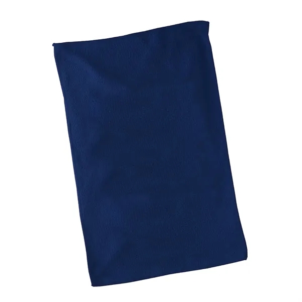 Soft touch microfiber rally towel plus 1 color silkscreen imprint on... from ASI 37218 Athena Promo (tm)