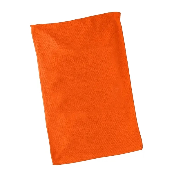 Soft touch microfiber rally towel plus 1 color silkscreen imprint on... from ASI 37218 Athena Promo (tm)