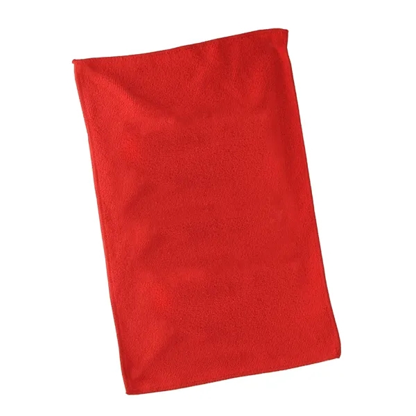 Soft touch microfiber rally towel plus 1 color silkscreen imprint on... from ASI 37218 Athena Promo (tm)