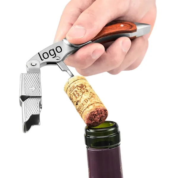 Portable wine opener with beer bottle opener and serrated knife... from ASI 37218 Athena Promo (tm)