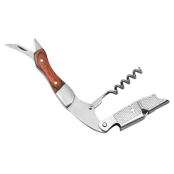 Portable wine opener with beer bottle opener and serrated knife... from ASI 37218 Athena Promo (tm)
