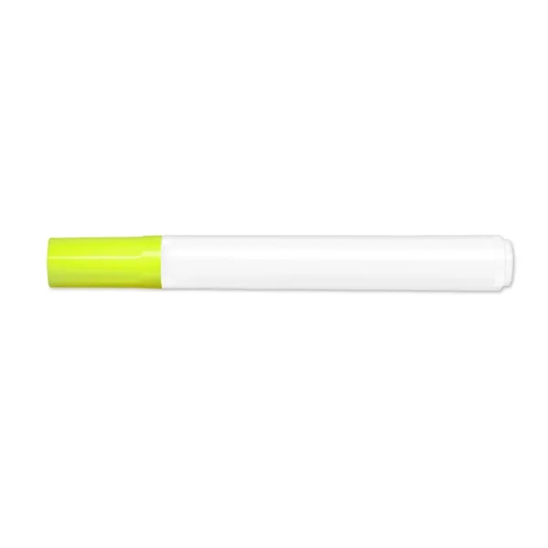 White barrel jumbo highlighter with broad chisel tip, Made in USA... from ASI 67675 Liqui-Mark Corp